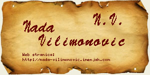 Nada Vilimonović vizit kartica